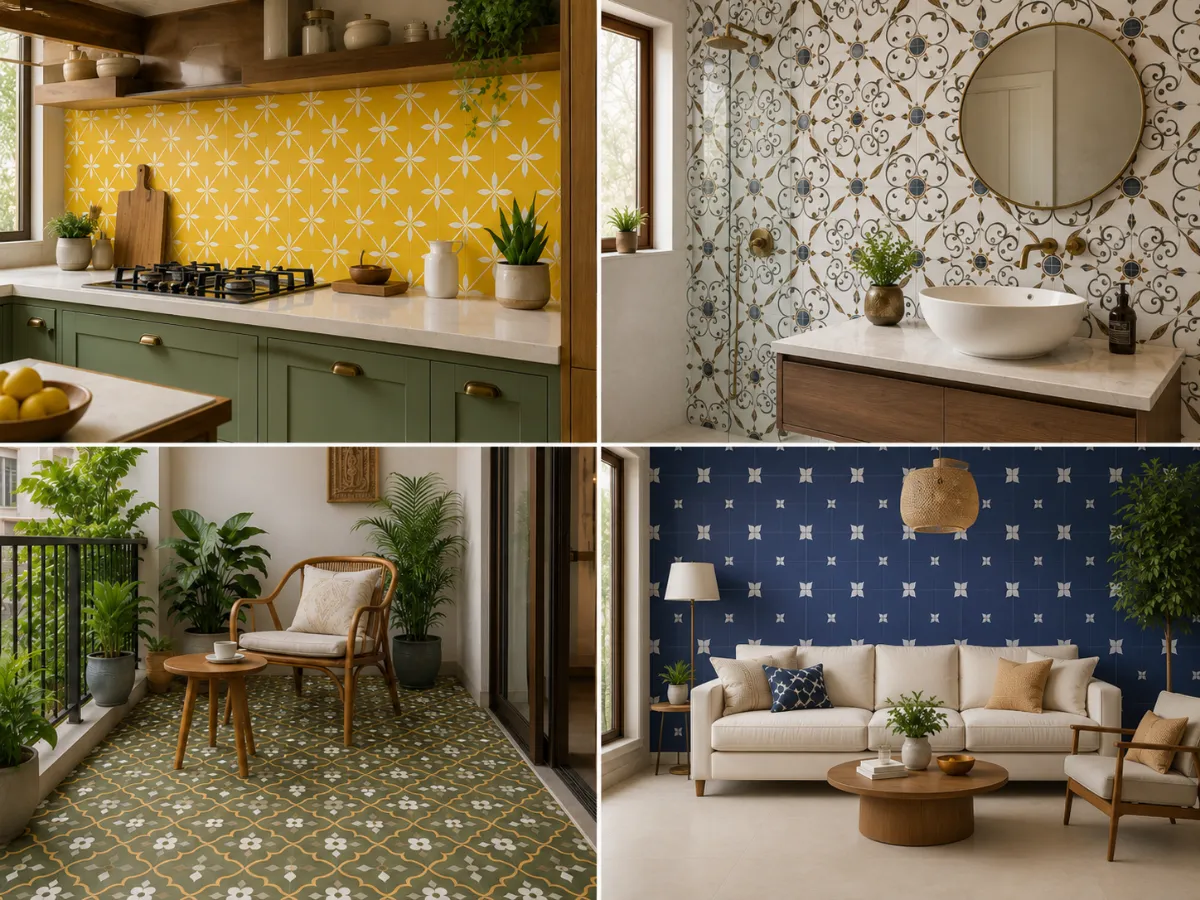 oom-by-room look at how Moroccan tiles tend to fit in. 